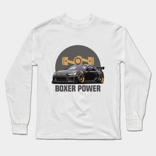 Subaru BRZ Car Art - Modified Boxer Engine JDM Sports Car Long Sleeve T-Shirt